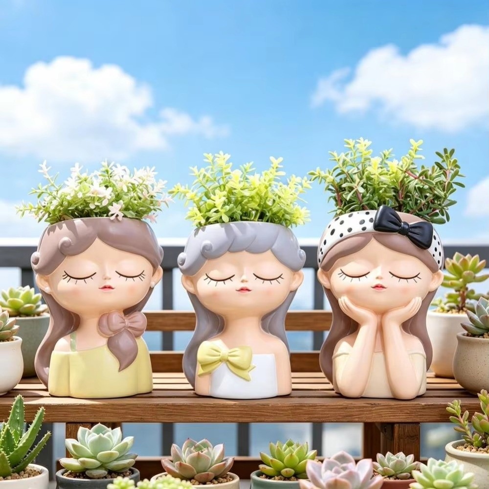 Bonsai Garden Cafe - Садовые принадлежности: кашпо в виде лица